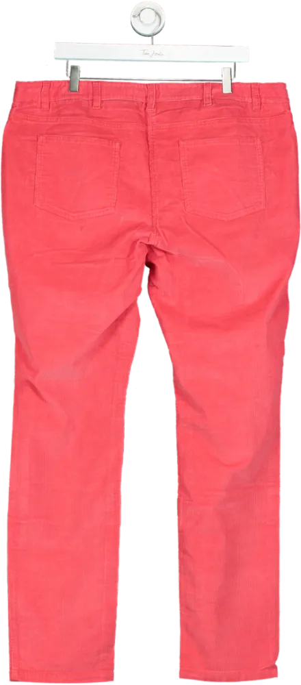 Boden Red Straight Leg Trousers UK 20