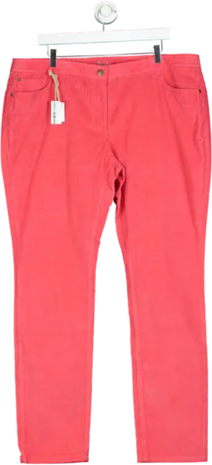 Boden Red Straight Leg Trousers UK 20