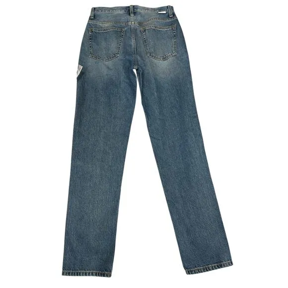 Boyish NWT $168 Tommy Jeans In Greed Sz 26 Denim High Rise Straight Leg Casual