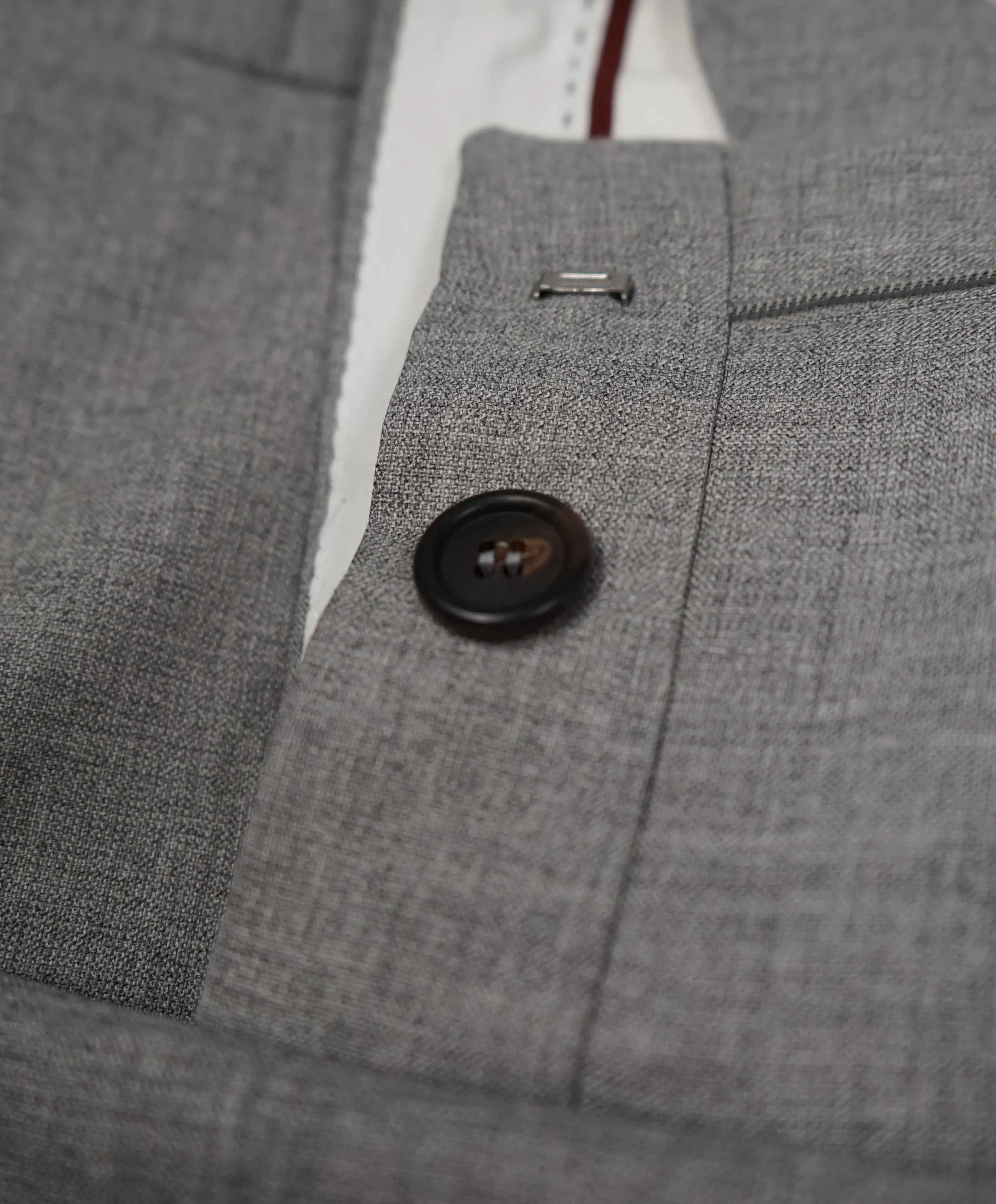BRUNELLO CUCINELLI - Gray Slim Pants With Pick Stitching Detail - 39W