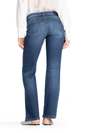 Cambio Tess wide leg blå jeans med frynsebånd i livet