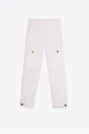 CARGO WHITE KNIT PERFECT FIT TROUSER