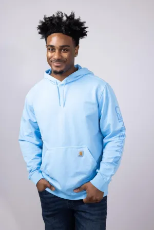 Carhartt Midweight Garment Dyed French Terry Graphic Hoodie for Men in Blue | 106253-HL6-WATER