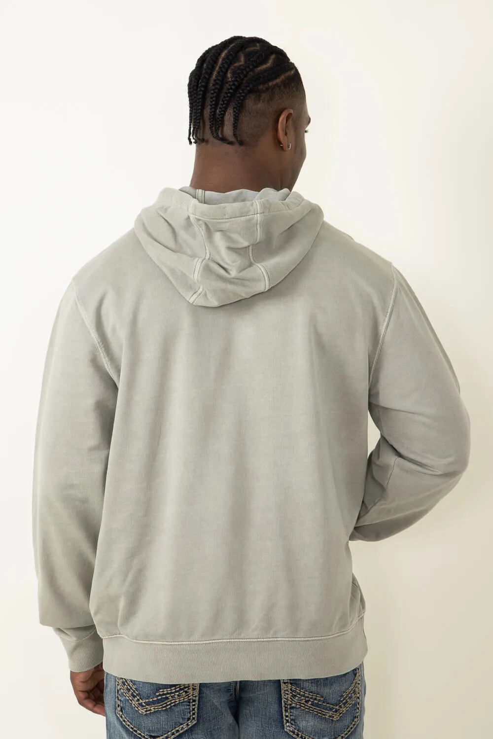 Carhartt Midweight Garment Dyed French Terry Graphic Hoodie for Men in Greige | 106253-E00-GREIGE