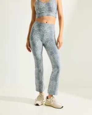 Celine Cropped Leggings Flared | Cheetah Summer Blue