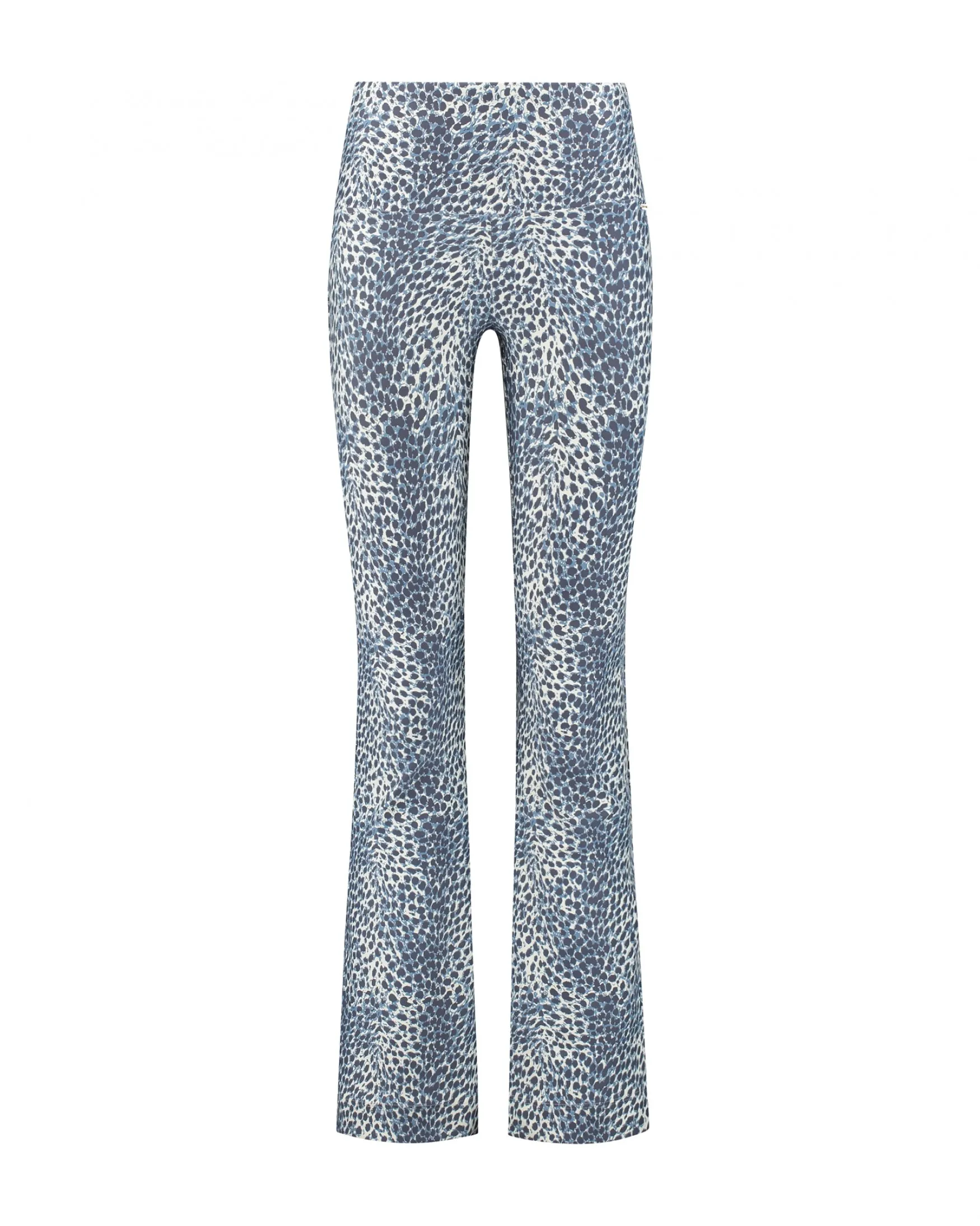 Celine Cropped Leggings Flared | Cheetah Summer Blue