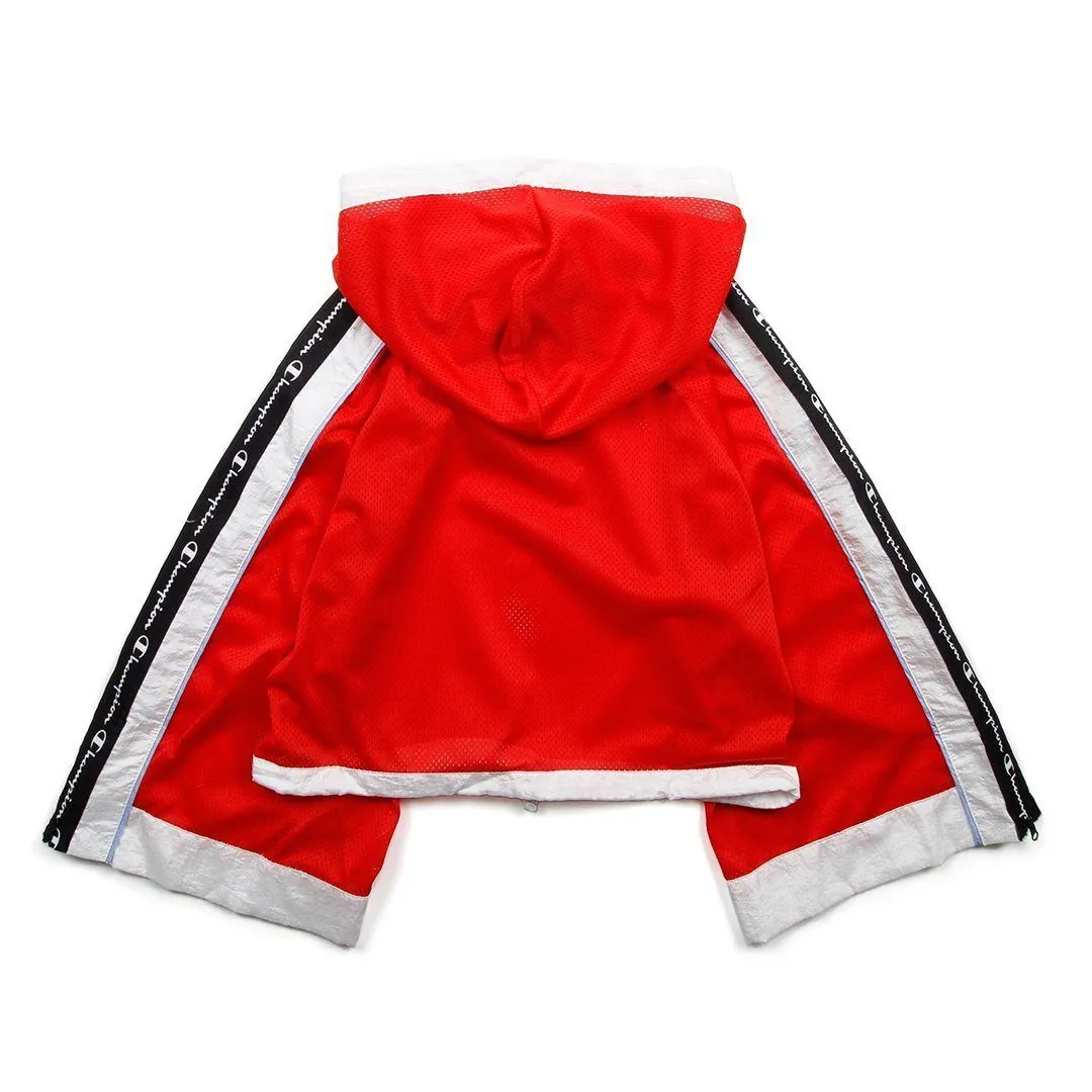 Champion Hooded Cropped Mesh Top Red Spark Women WL946-58M