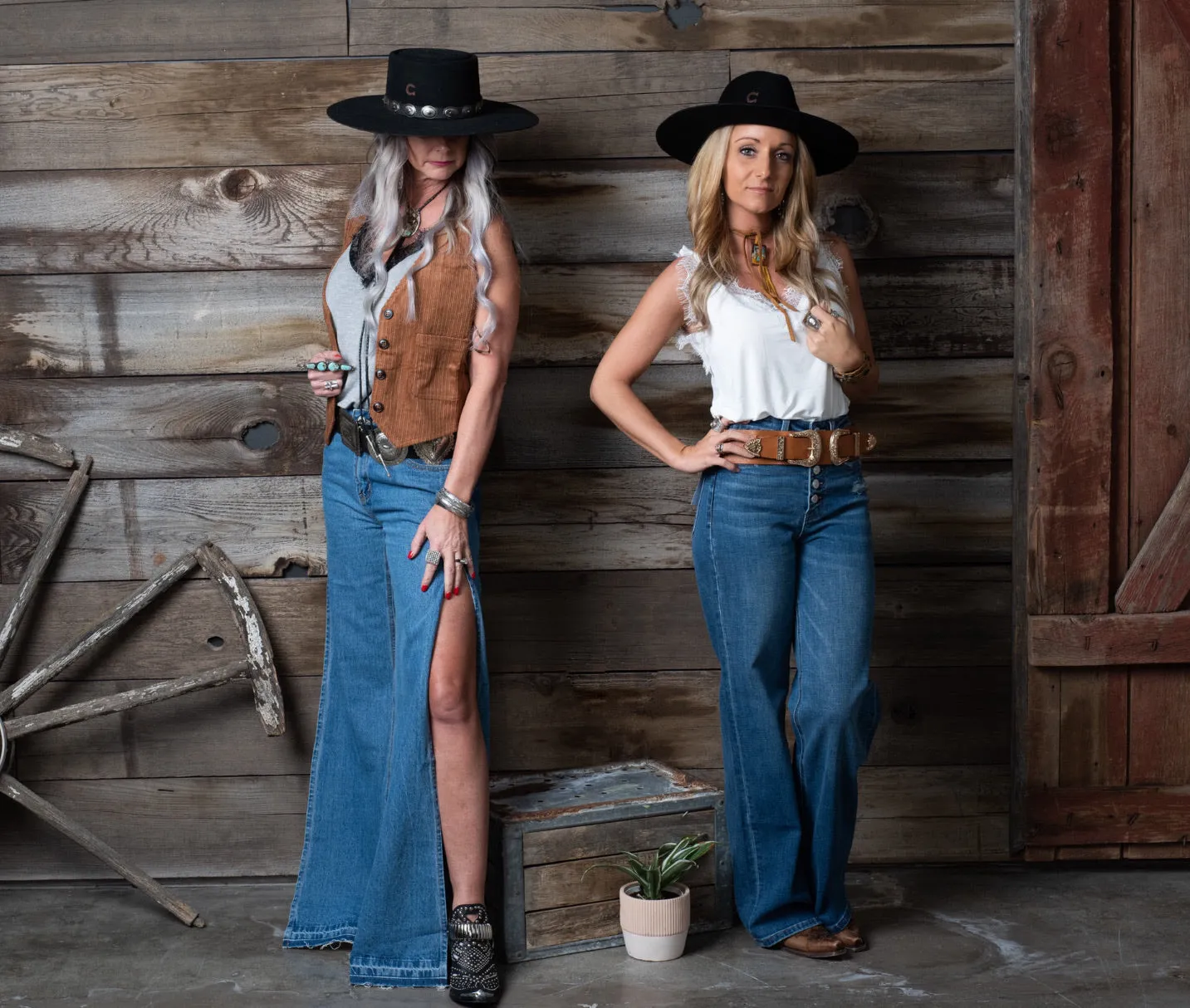 Charlee Wide Leg Open Side Denim