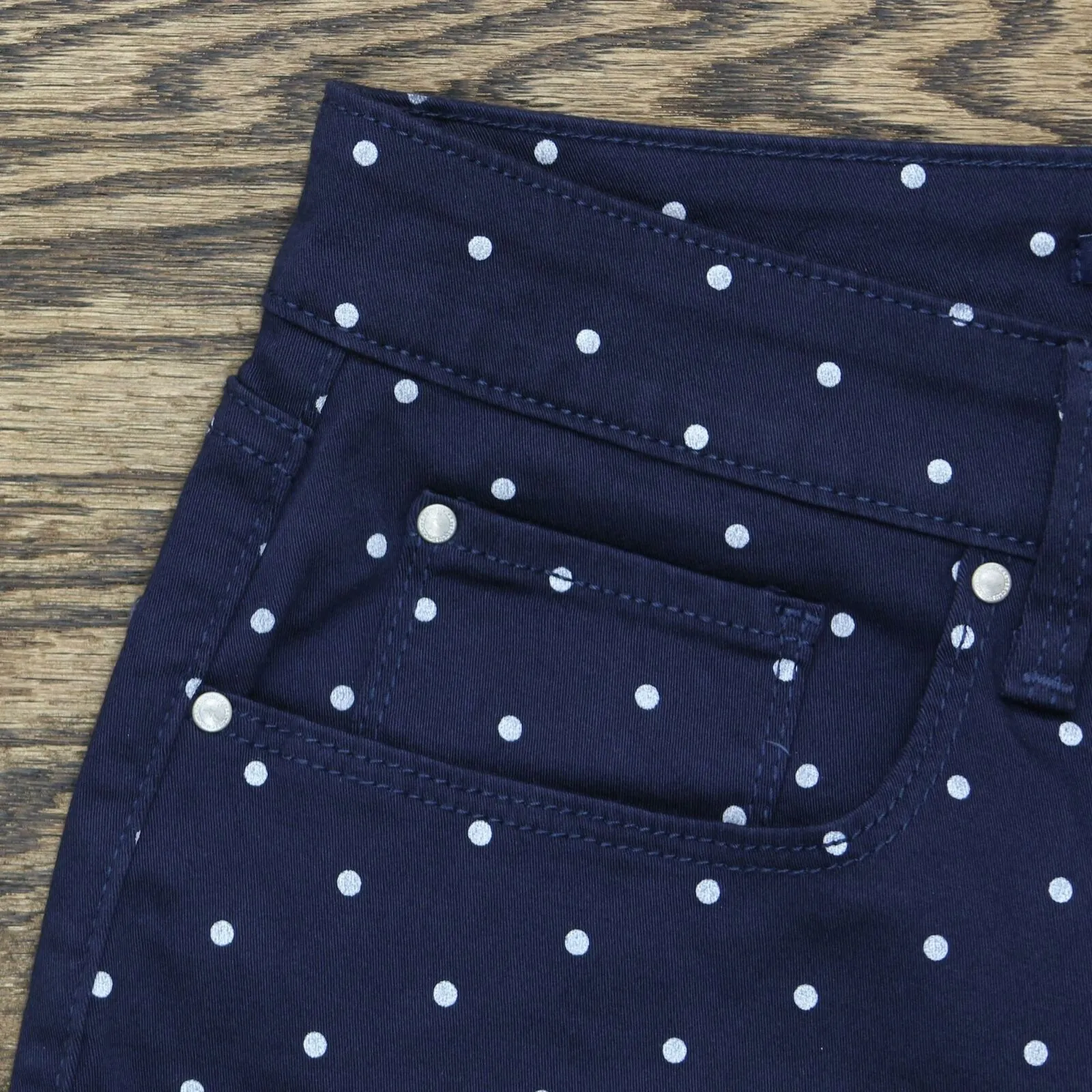 Charter Club Women's Polka Dot Bristol Tummy Control Capri Jeans