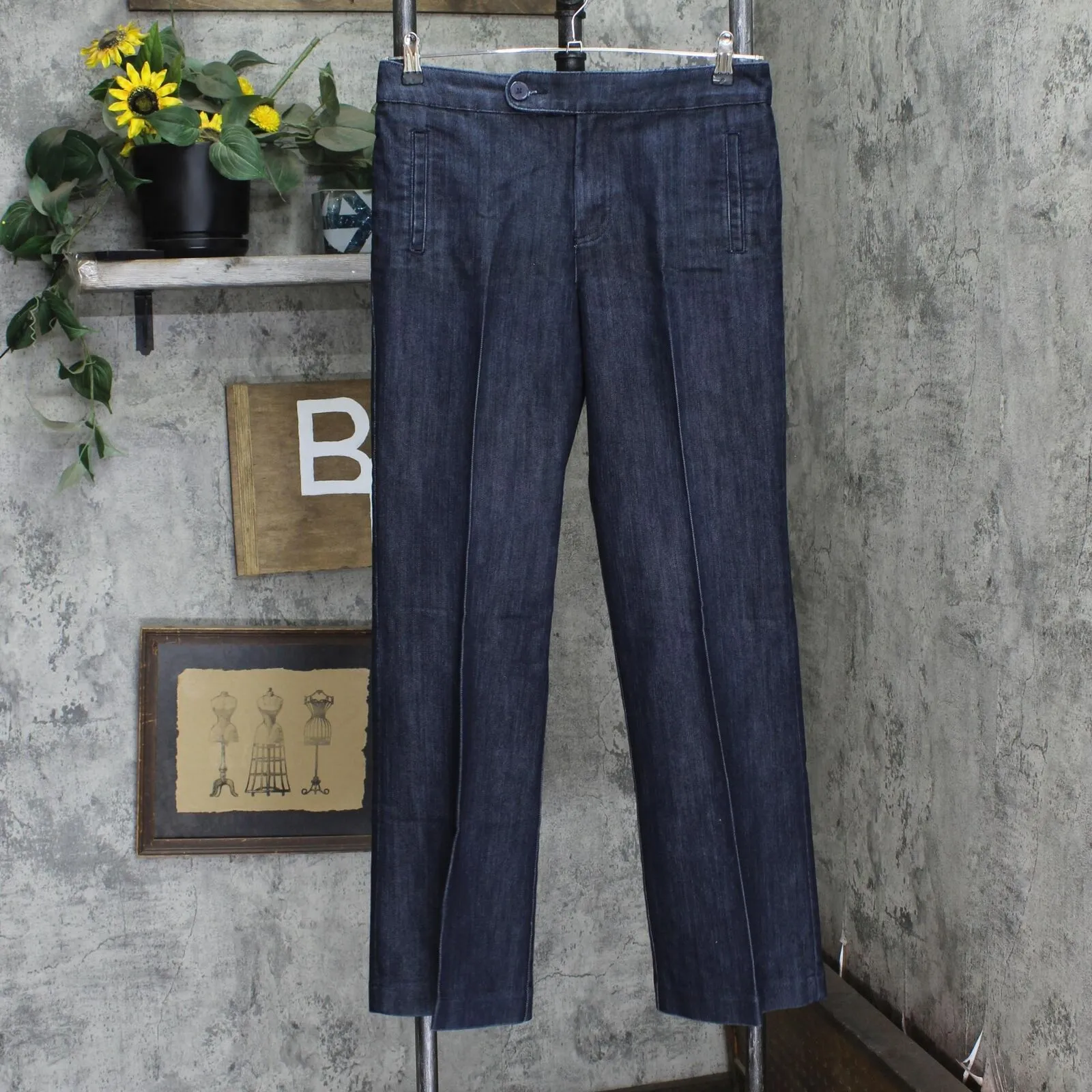 Chico Womens Straight Leg Platinum Jeans 16703bb952111e Dark Blue 1