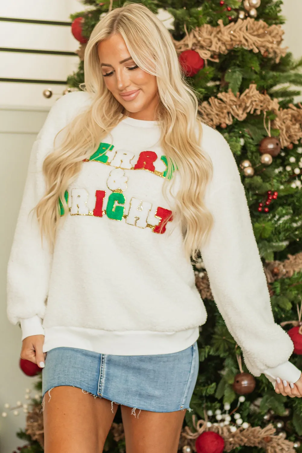 Christmas MERRY & Bright Sweatshirt