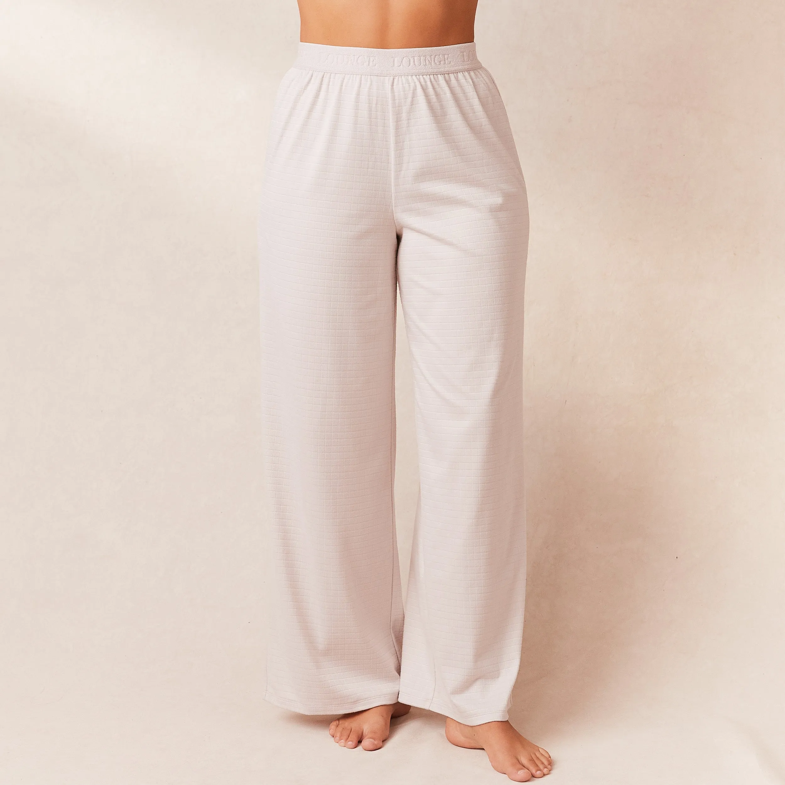 Classic Fleece Oversize Pantalon de Pyjama - Crème