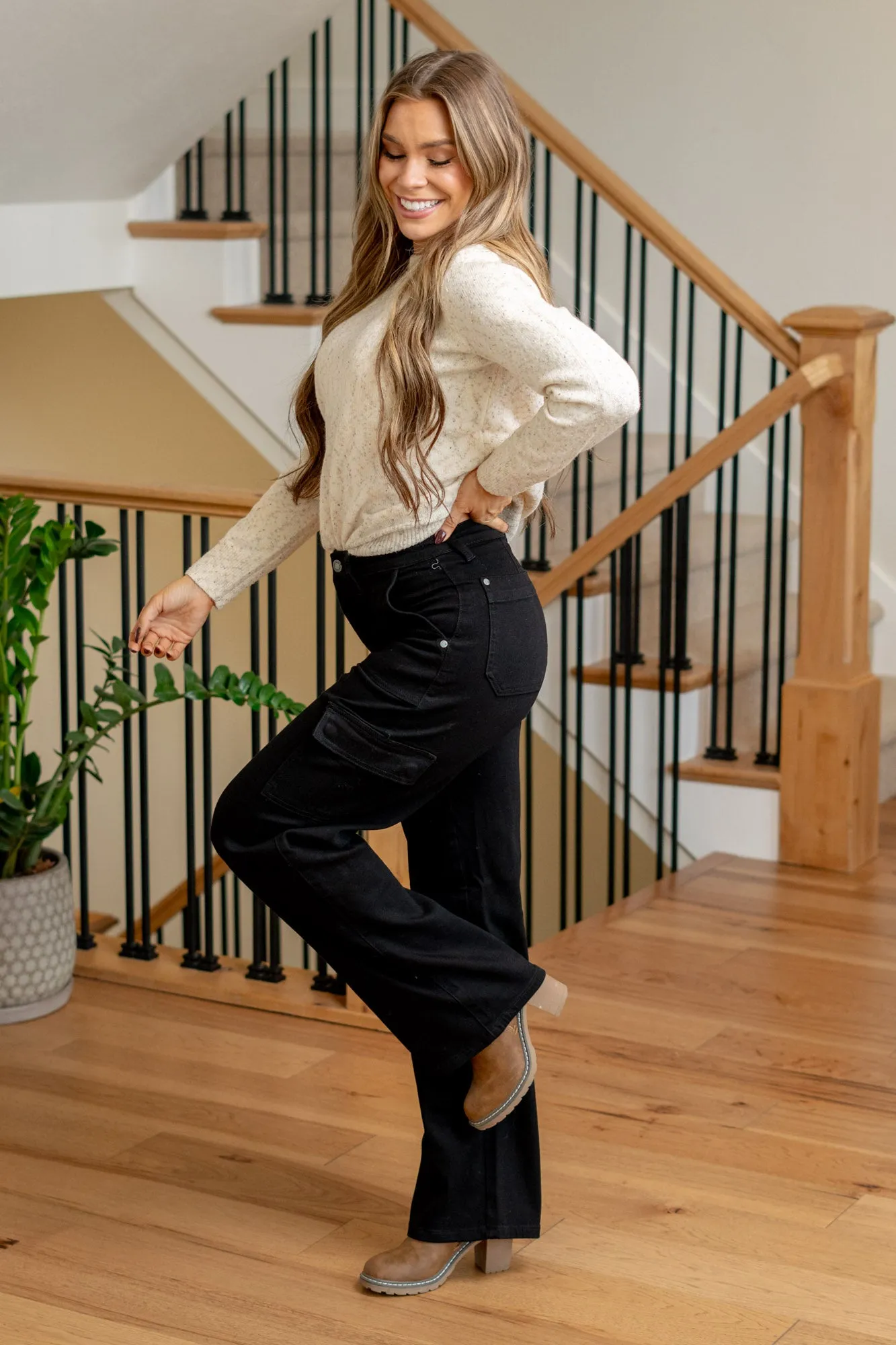 Coastal Sunset High Rise Cargo Wide Leg Regular & Plus Sizes