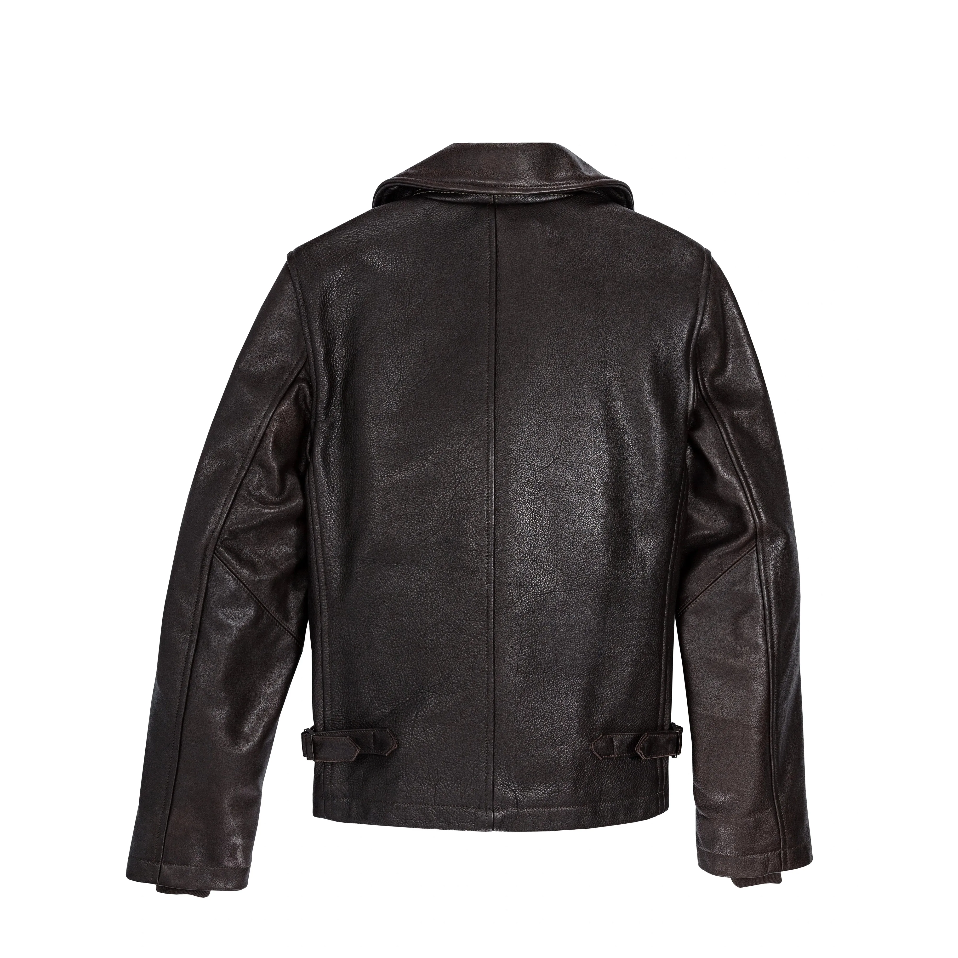 Cockpit USA Naval Short Leather Peacoat