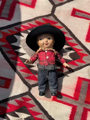 Collectible 1930s Buddy Lee 'Cowboy' Composition Doll