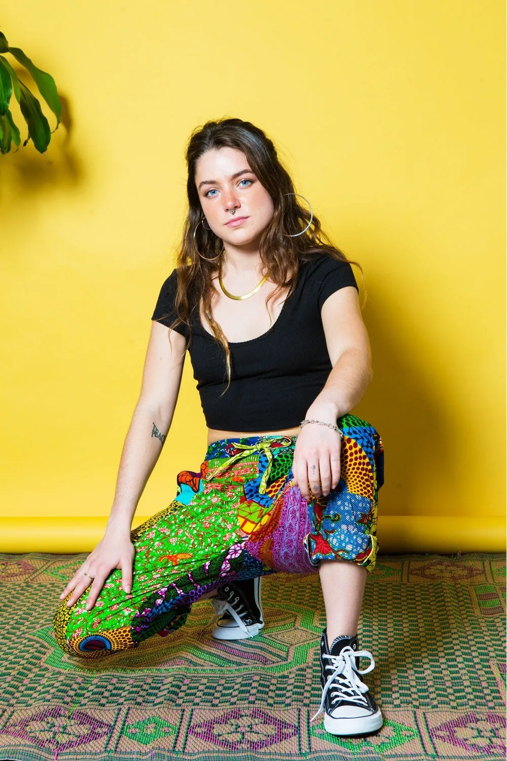 Colour Me Crazy Patchwork African Print Trousers