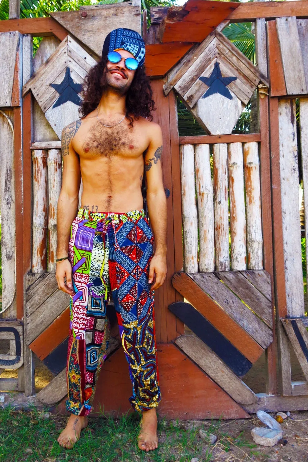 Colour Me Crazy Patchwork African Print Trousers