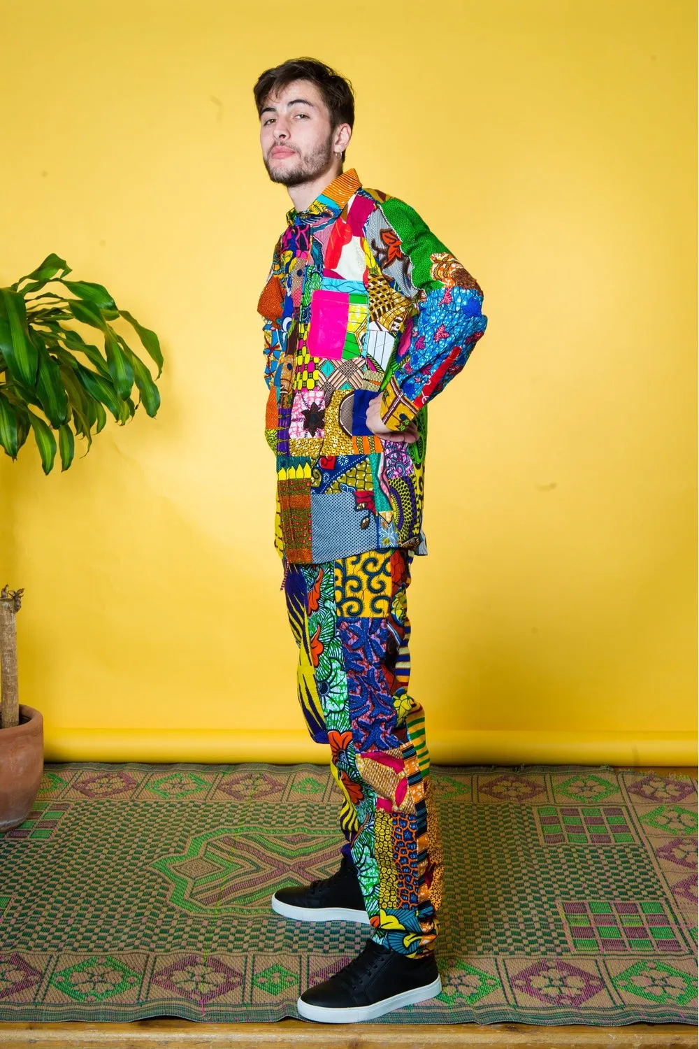 Colour Me Crazy Patchwork African Print Trousers