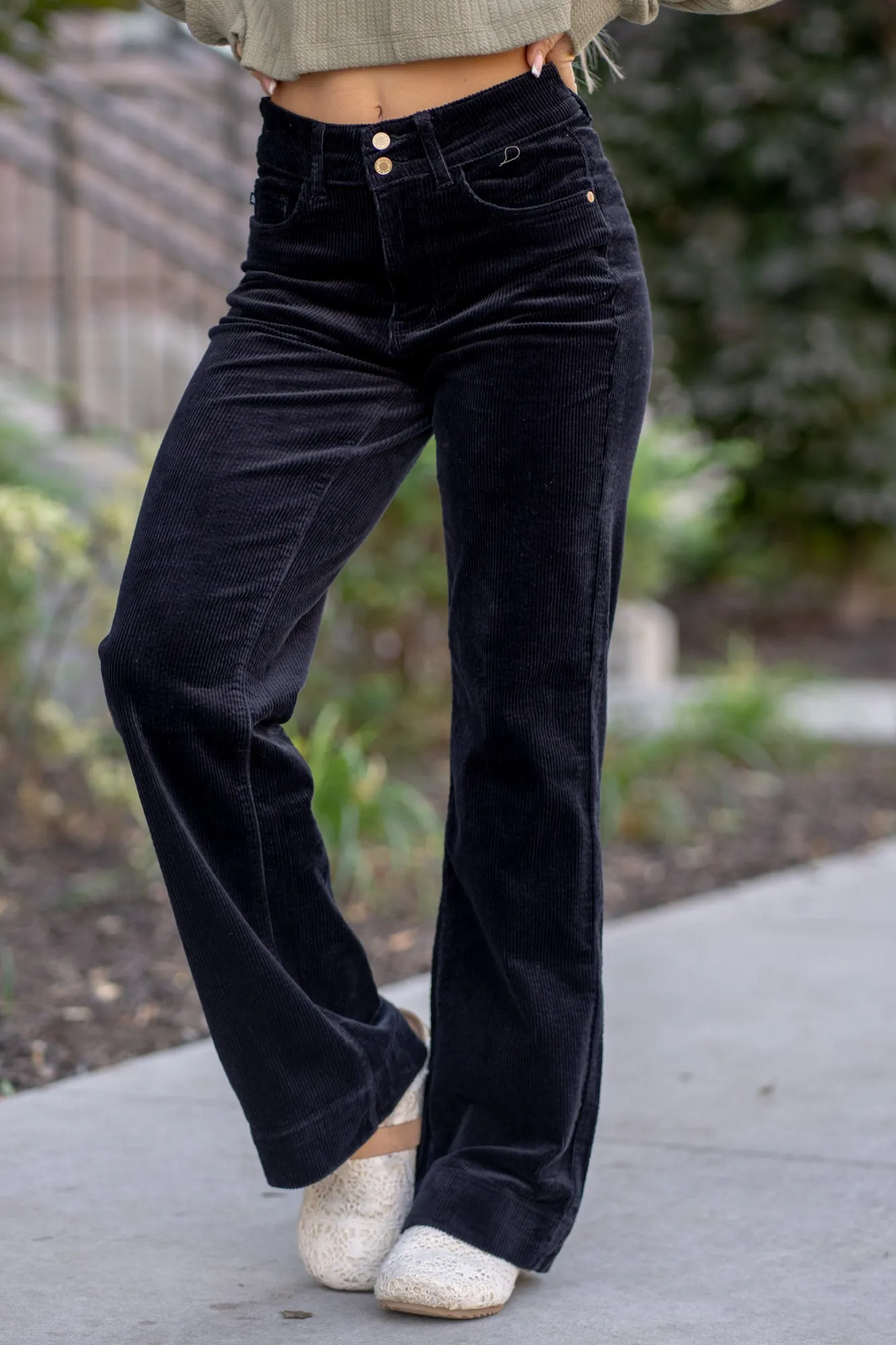 Corduroy High Rise Wide Leg Regular & Plus Sizes