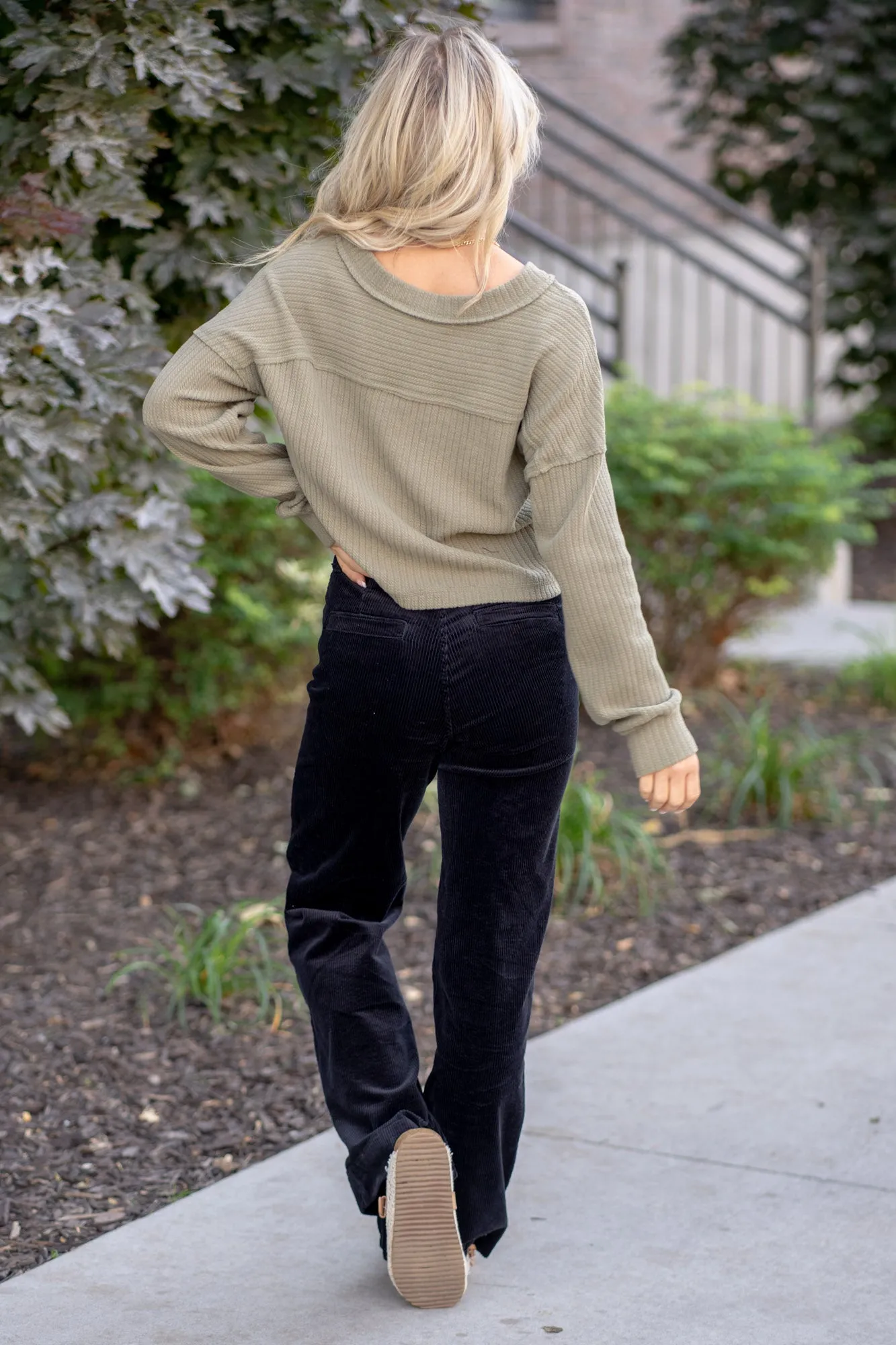 Corduroy High Rise Wide Leg Regular & Plus Sizes