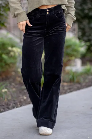 Corduroy High Rise Wide Leg Regular & Plus Sizes