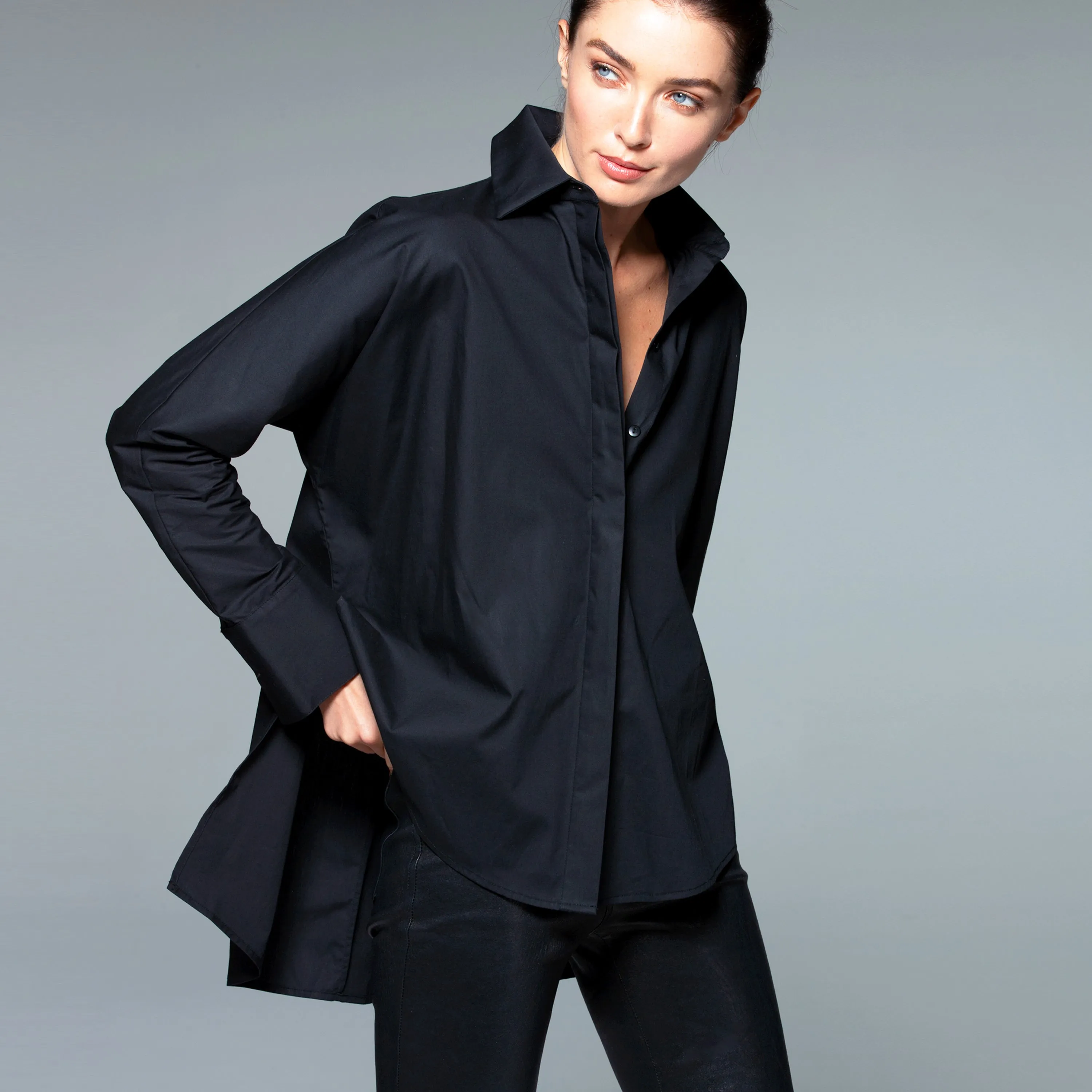 Cotton Oversized Dolman Shirt