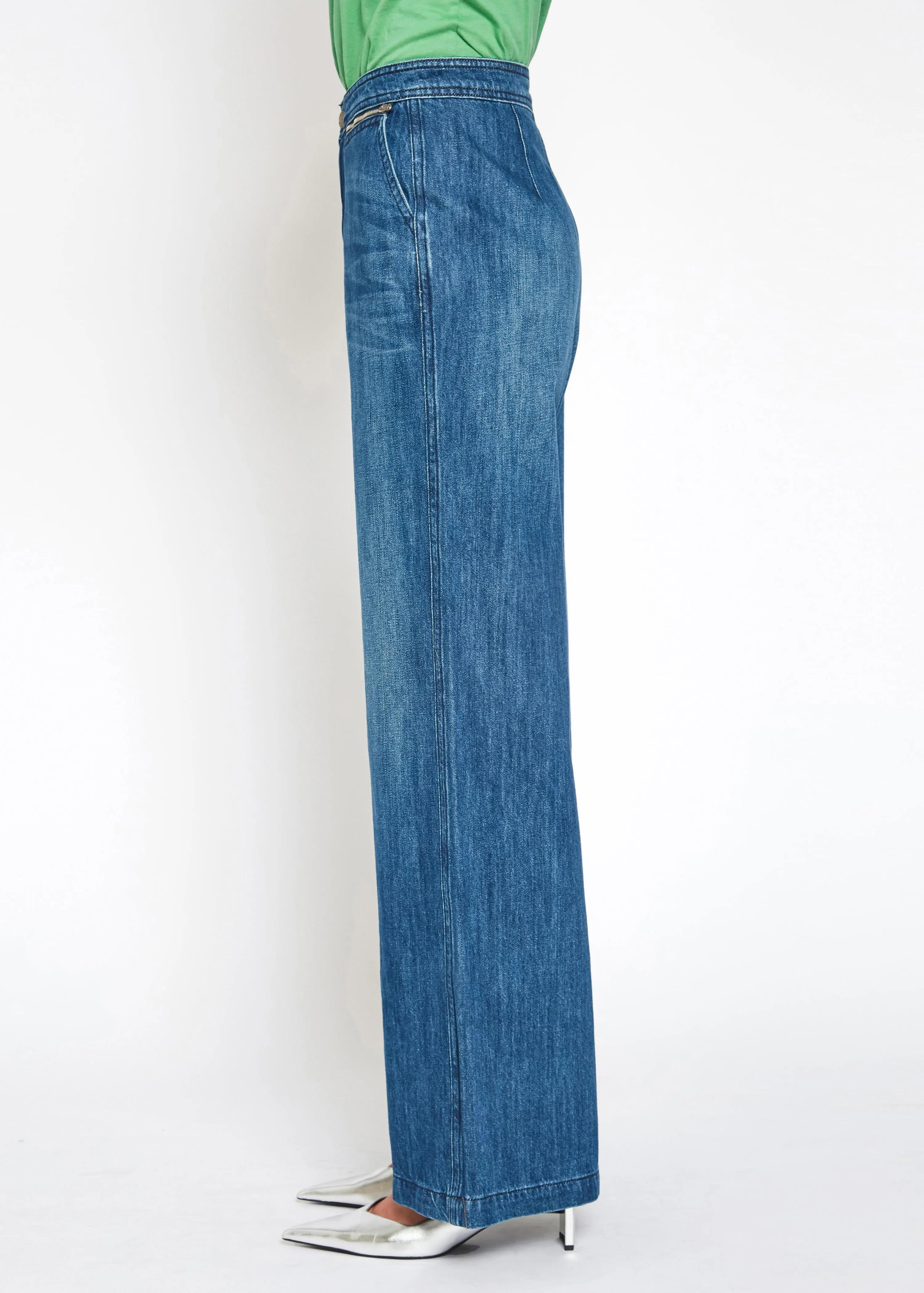 Culotte Zip Wide Leg