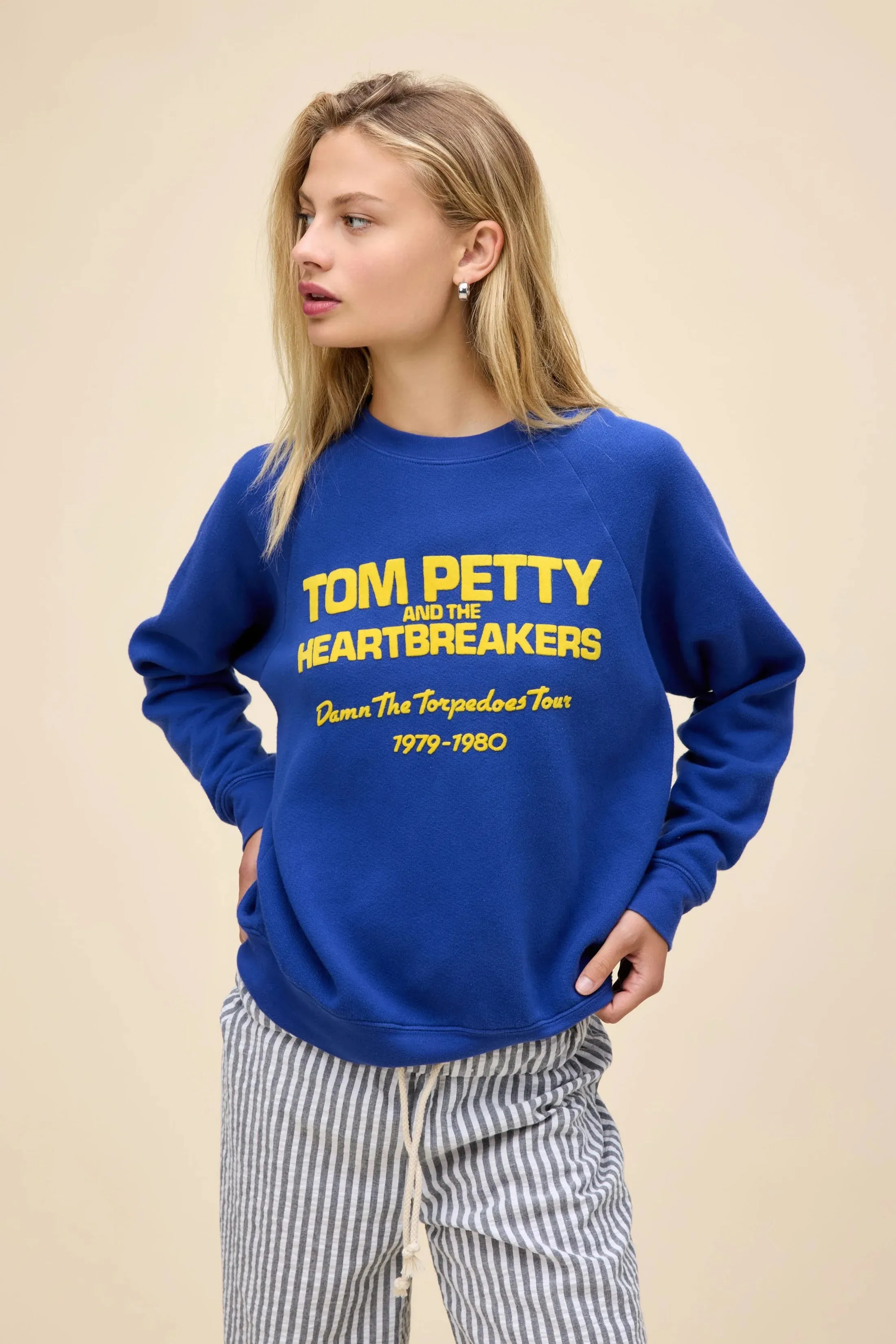 DAYDREAMER | Tom Petty Damn The Torpedoes Vintage Sweatshirt - Blue Quartz