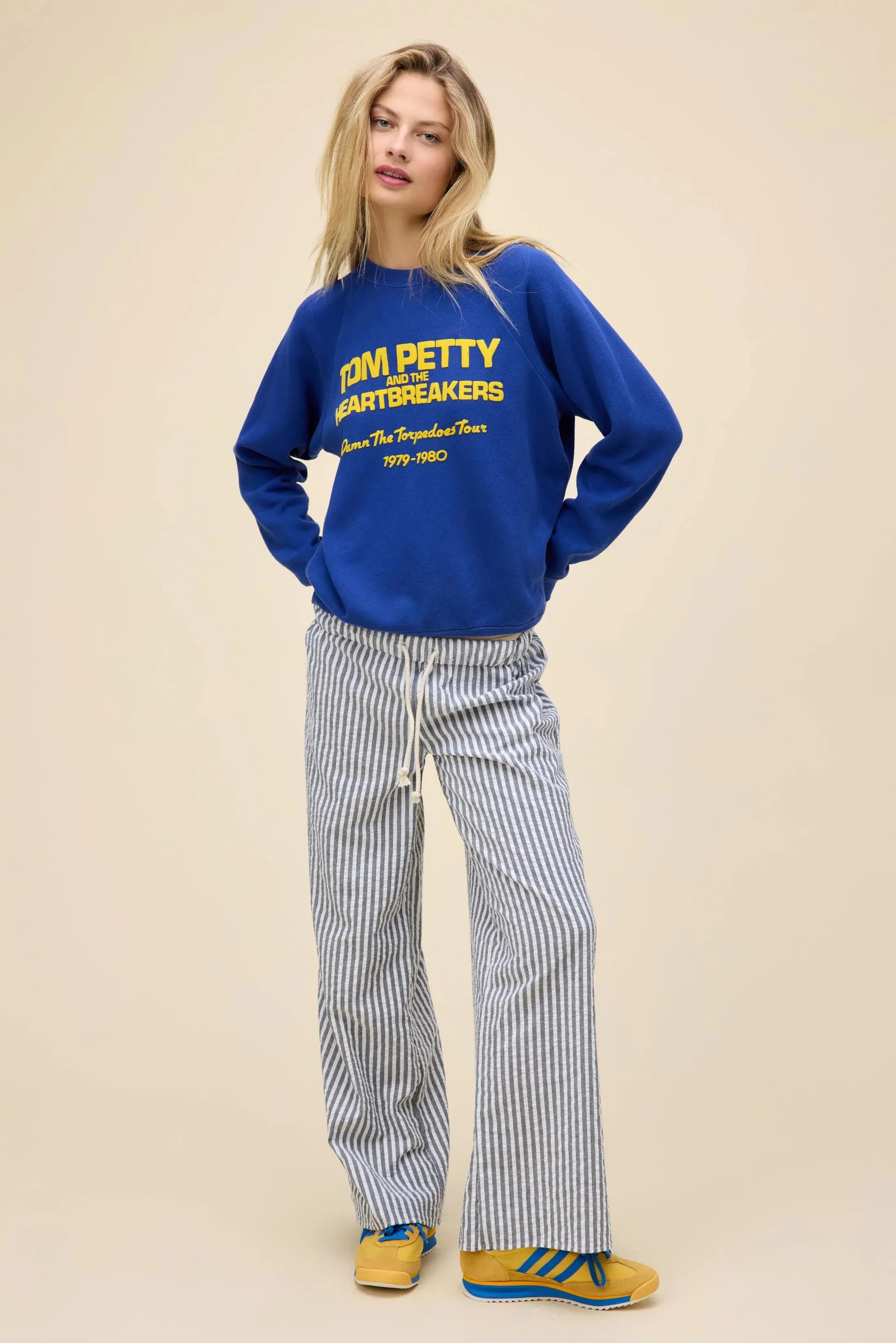DAYDREAMER | Tom Petty Damn The Torpedoes Vintage Sweatshirt - Blue Quartz