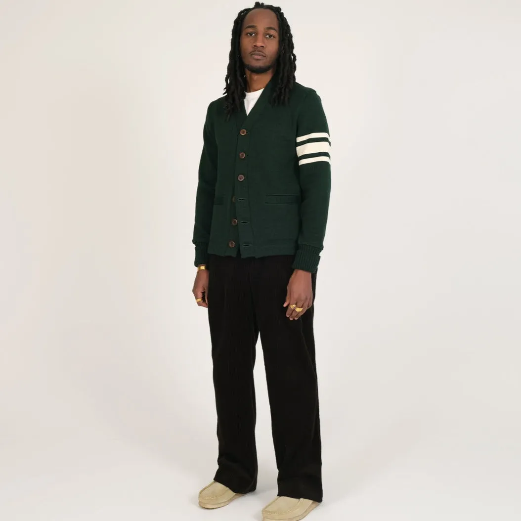 Dehen Varsity Cardigan - Pine