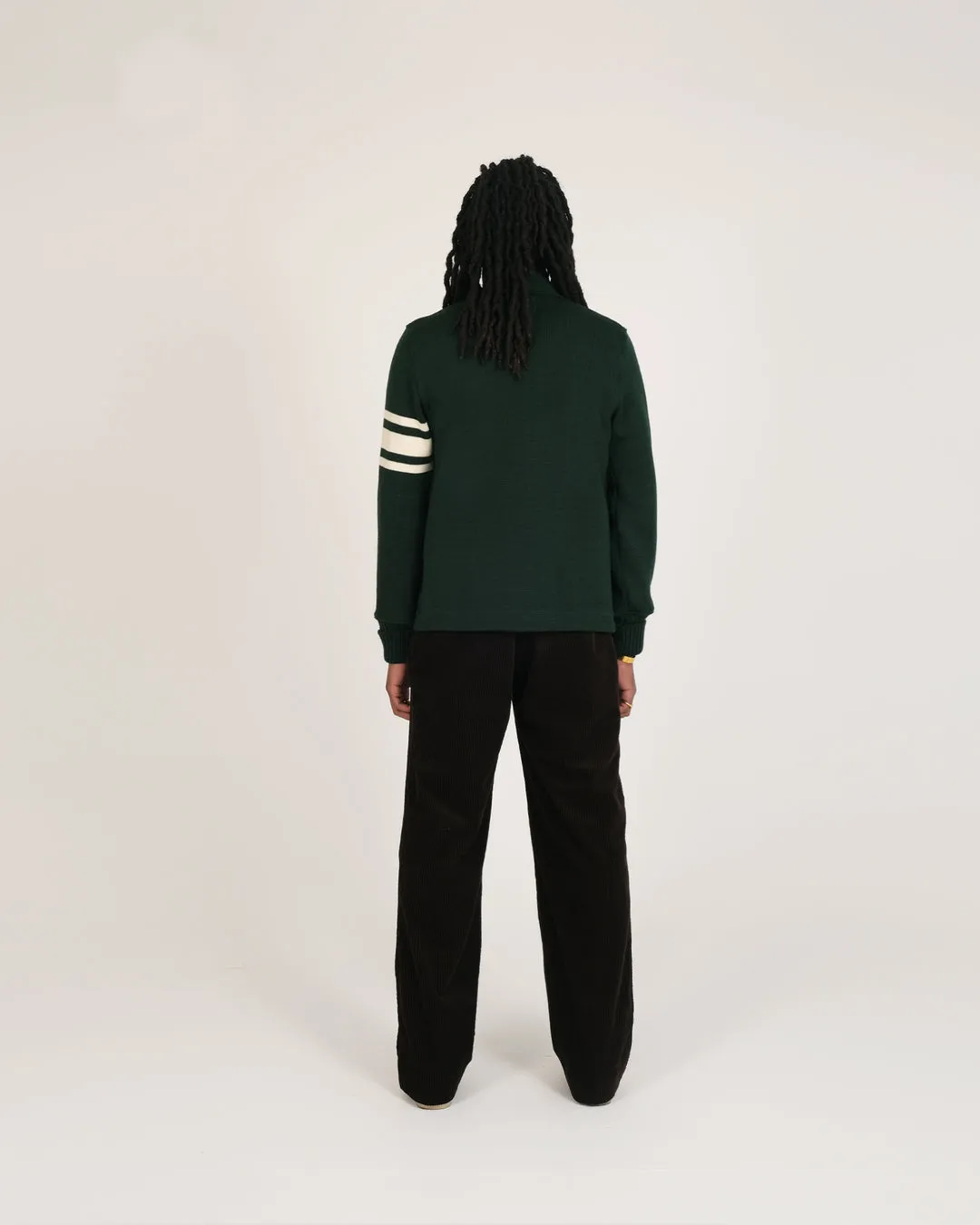 Dehen Varsity Cardigan - Pine