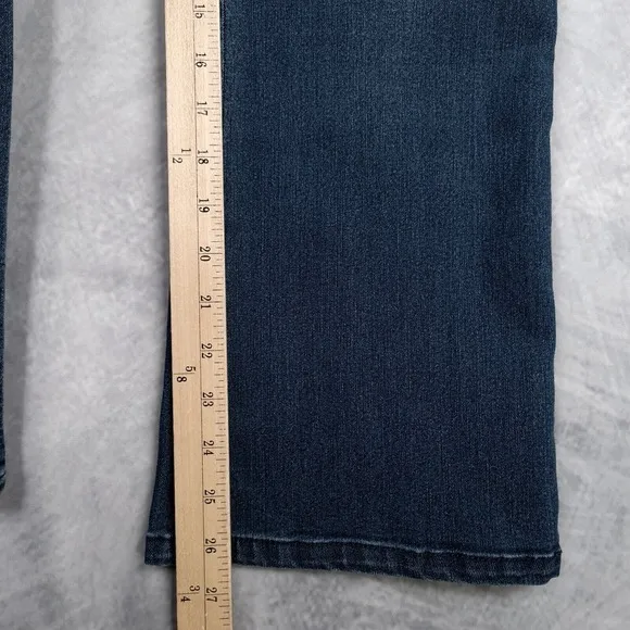 Democracy Ab Technology Jeans Womens 8 Blue High Rise Wide Ankle Mold &amp;Hold