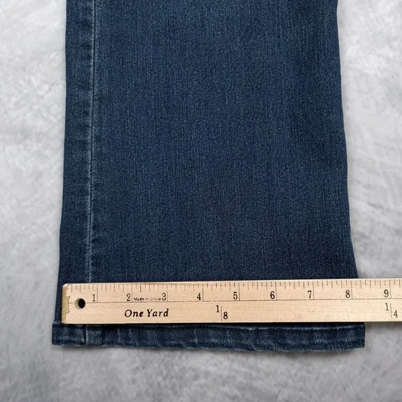 Democracy Ab Technology Jeans Womens 8 Blue High Rise Wide Ankle Mold &amp;Hold
