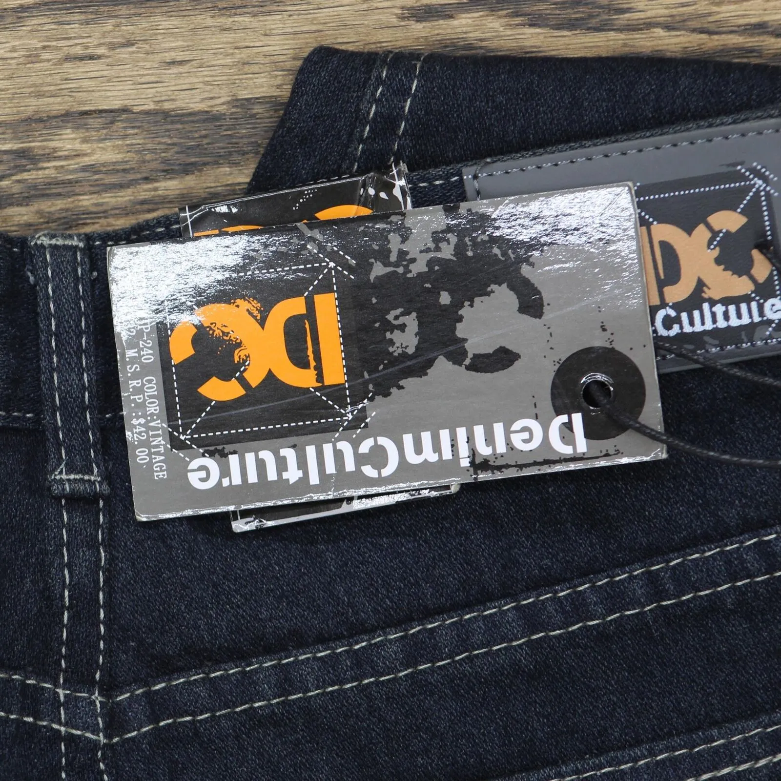 Denim Culture Mens Slim Straight Leg Jeans 167057db53177a Dark Blue 34x32