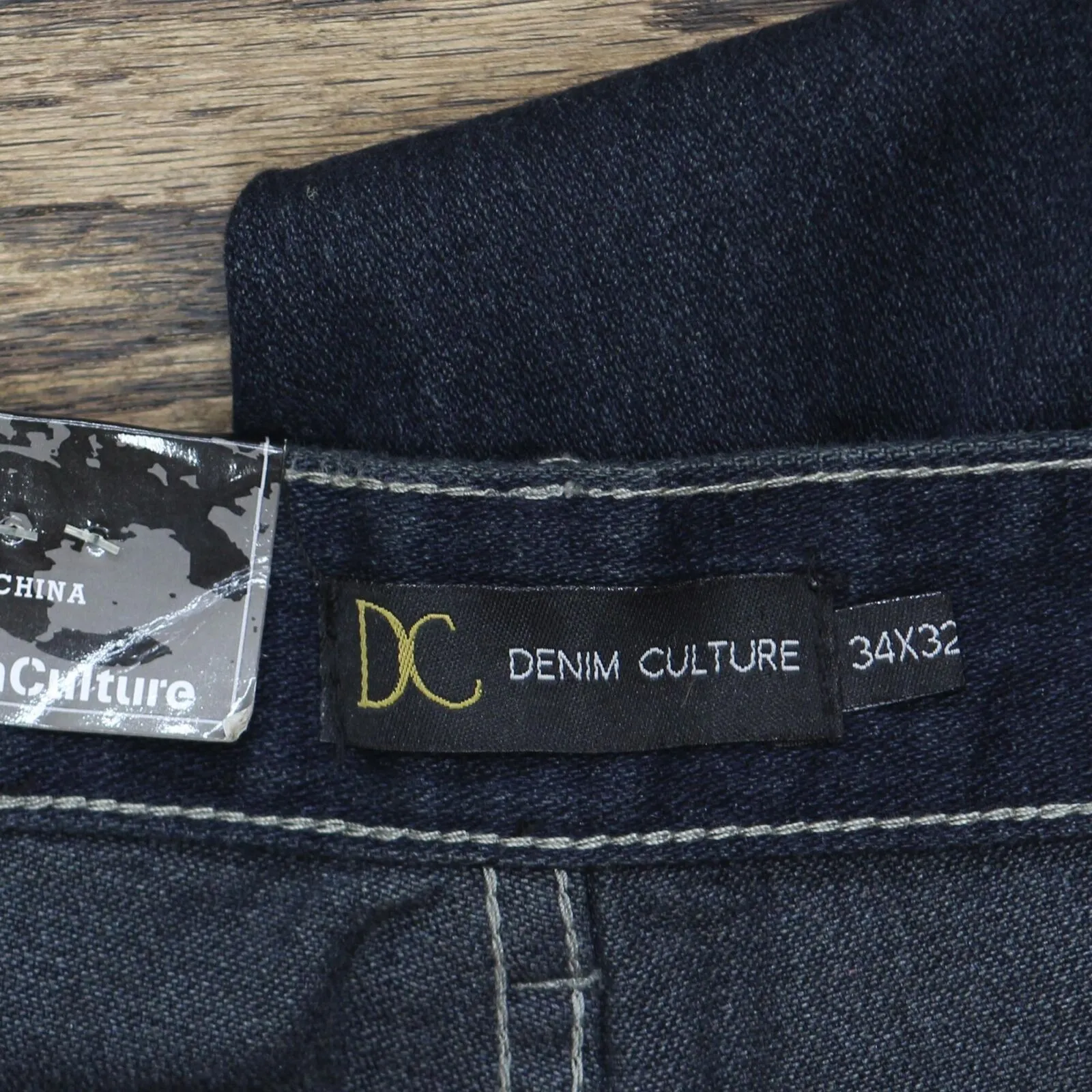 Denim Culture Mens Slim Straight Leg Jeans 167057db53177a Dark Blue 34x32