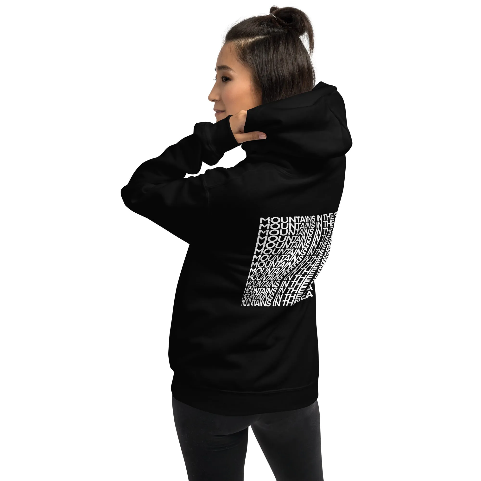 Distressed logo swirl hoodie