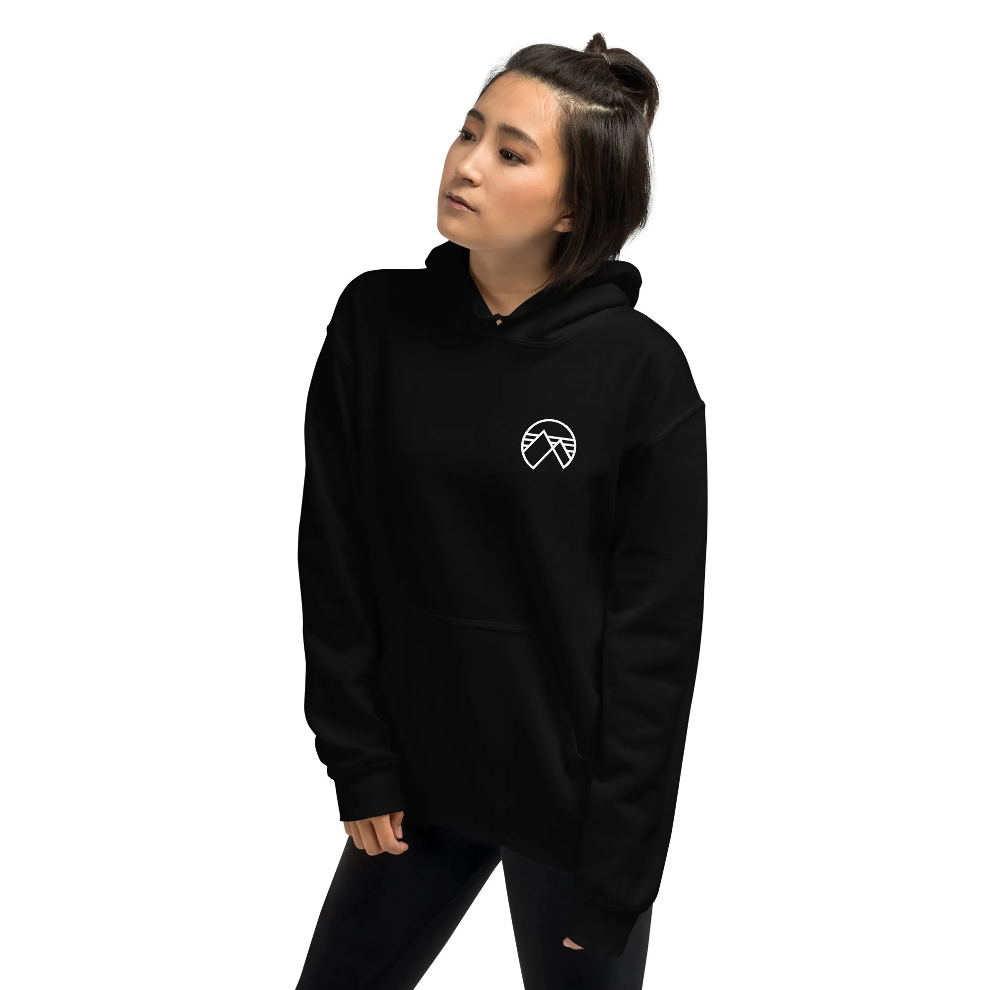 Distressed logo swirl hoodie