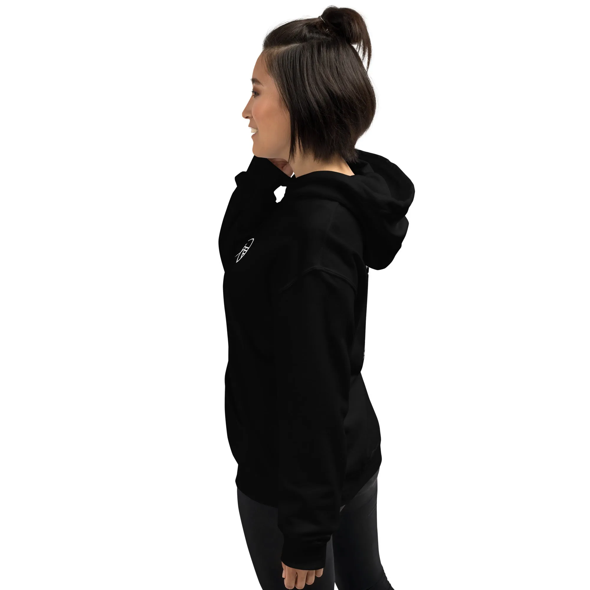Distressed logo swirl hoodie