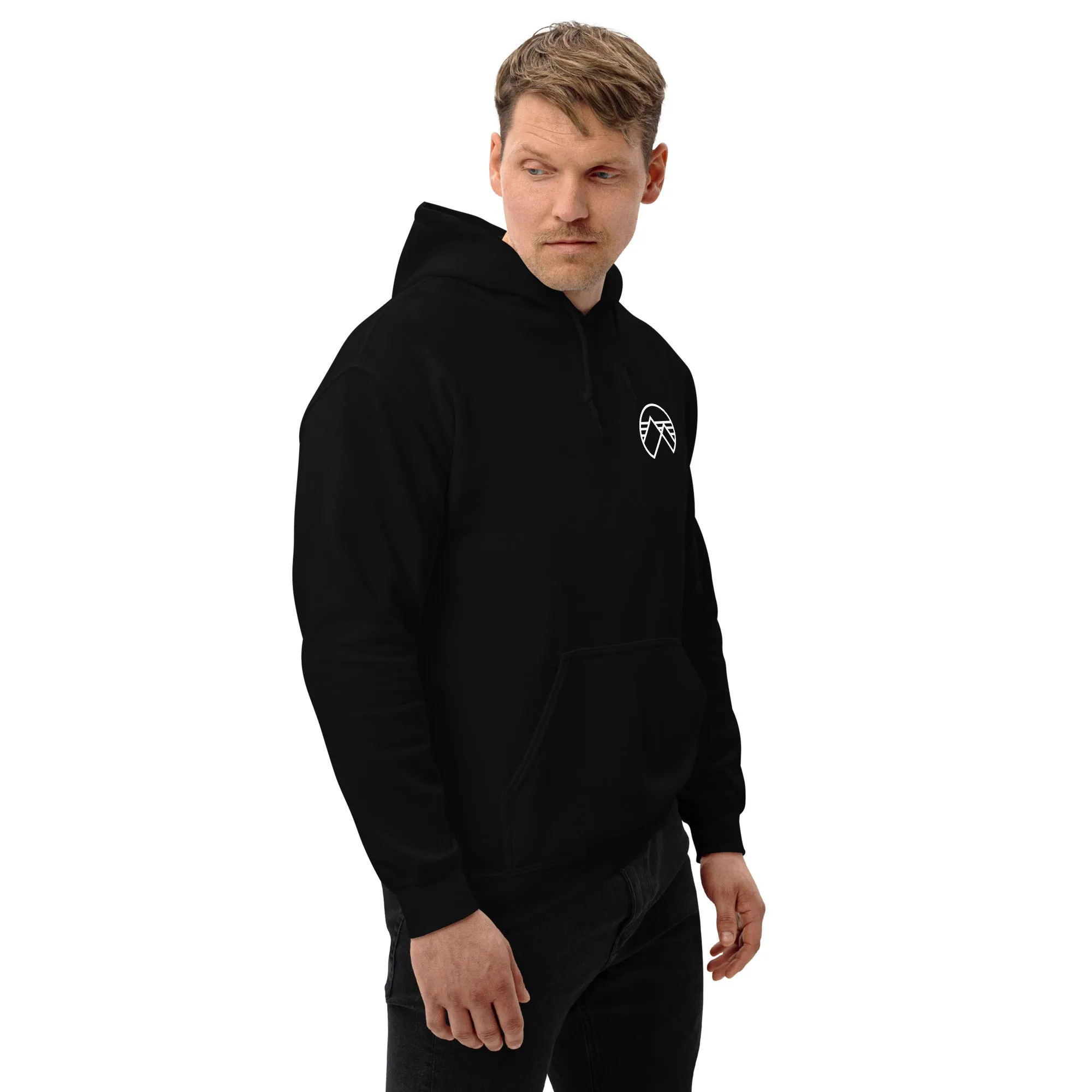 Distressed logo swirl hoodie