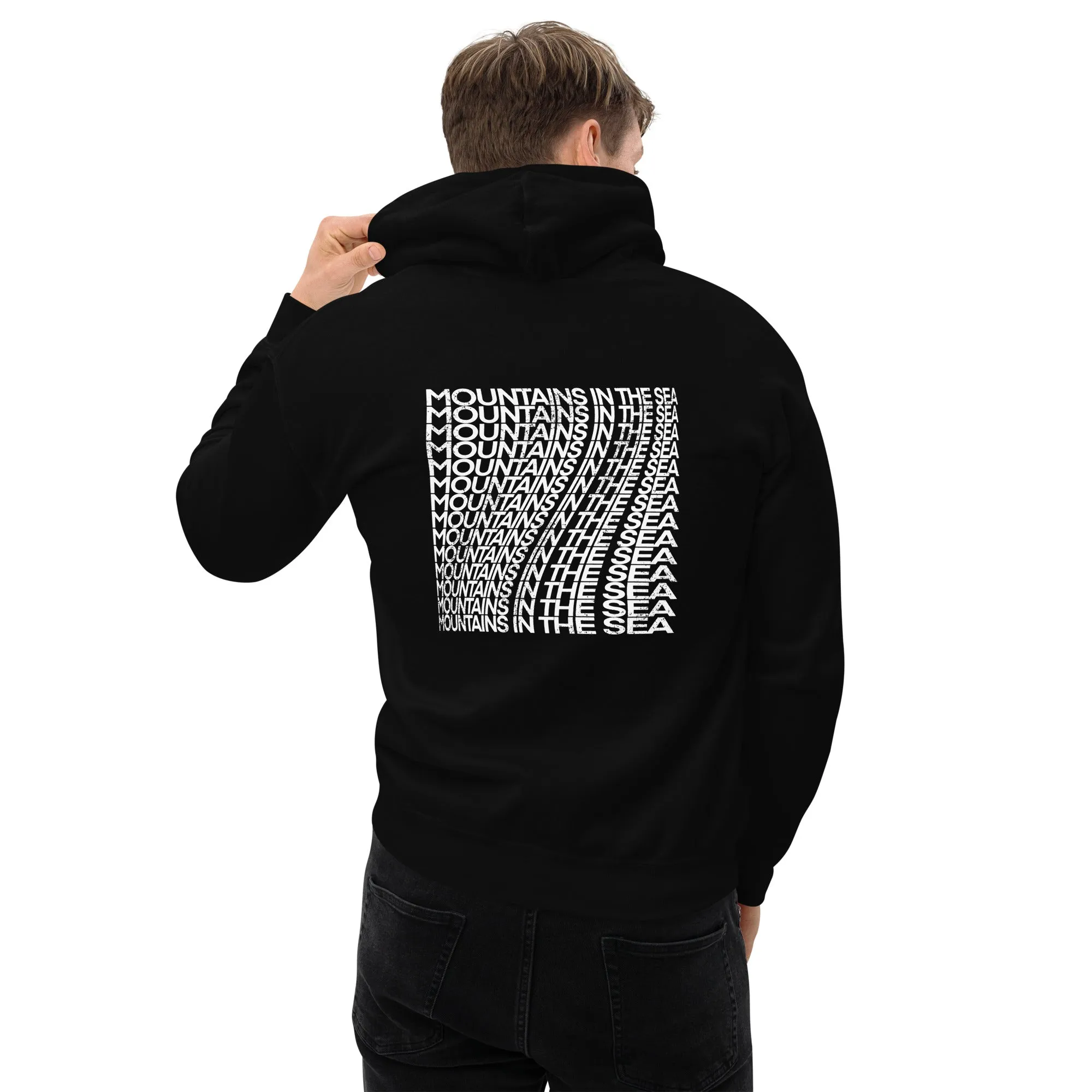 Distressed logo swirl hoodie