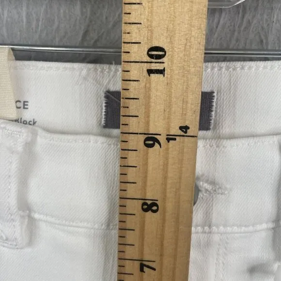 DL 1961 Jeans Womens 25 White Denim Mara Straight Raw Instascuplt Ankle NEW