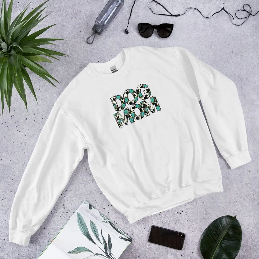 Dog Mom Teal Sunflower Sweatshirt