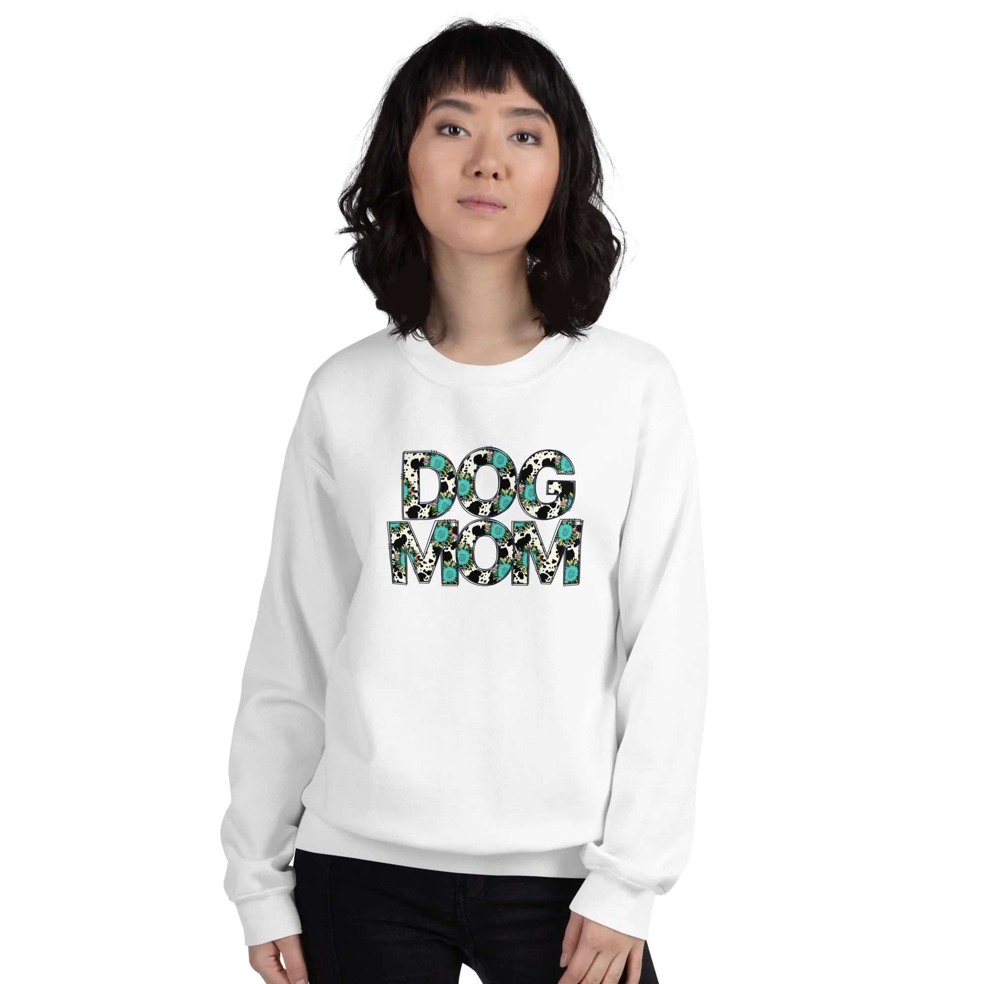 Dog Mom Teal Sunflower Sweatshirt