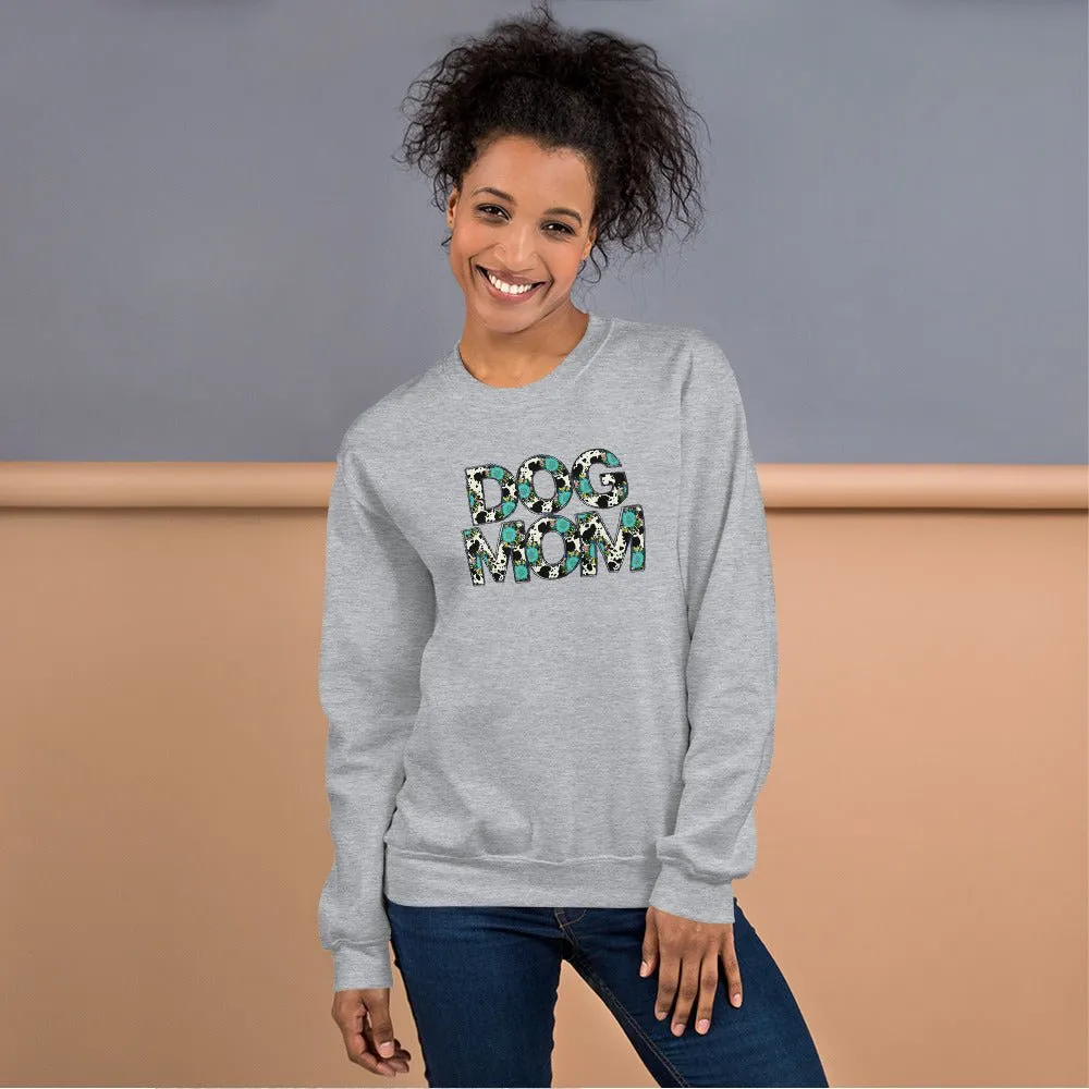 Dog Mom Teal Sunflower Sweatshirt