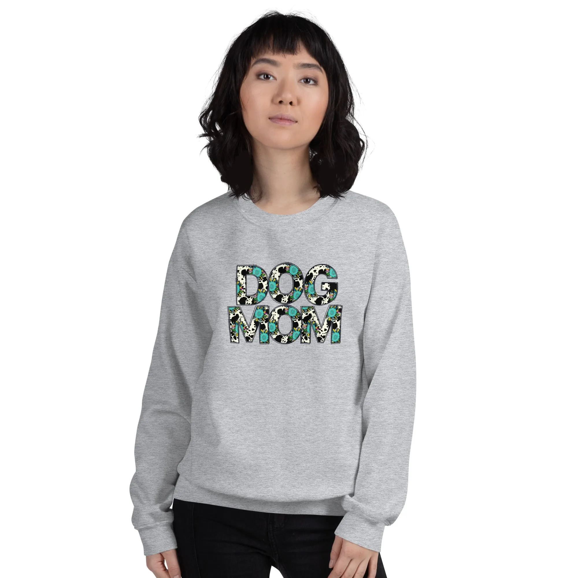 Dog Mom Teal Sunflower Sweatshirt