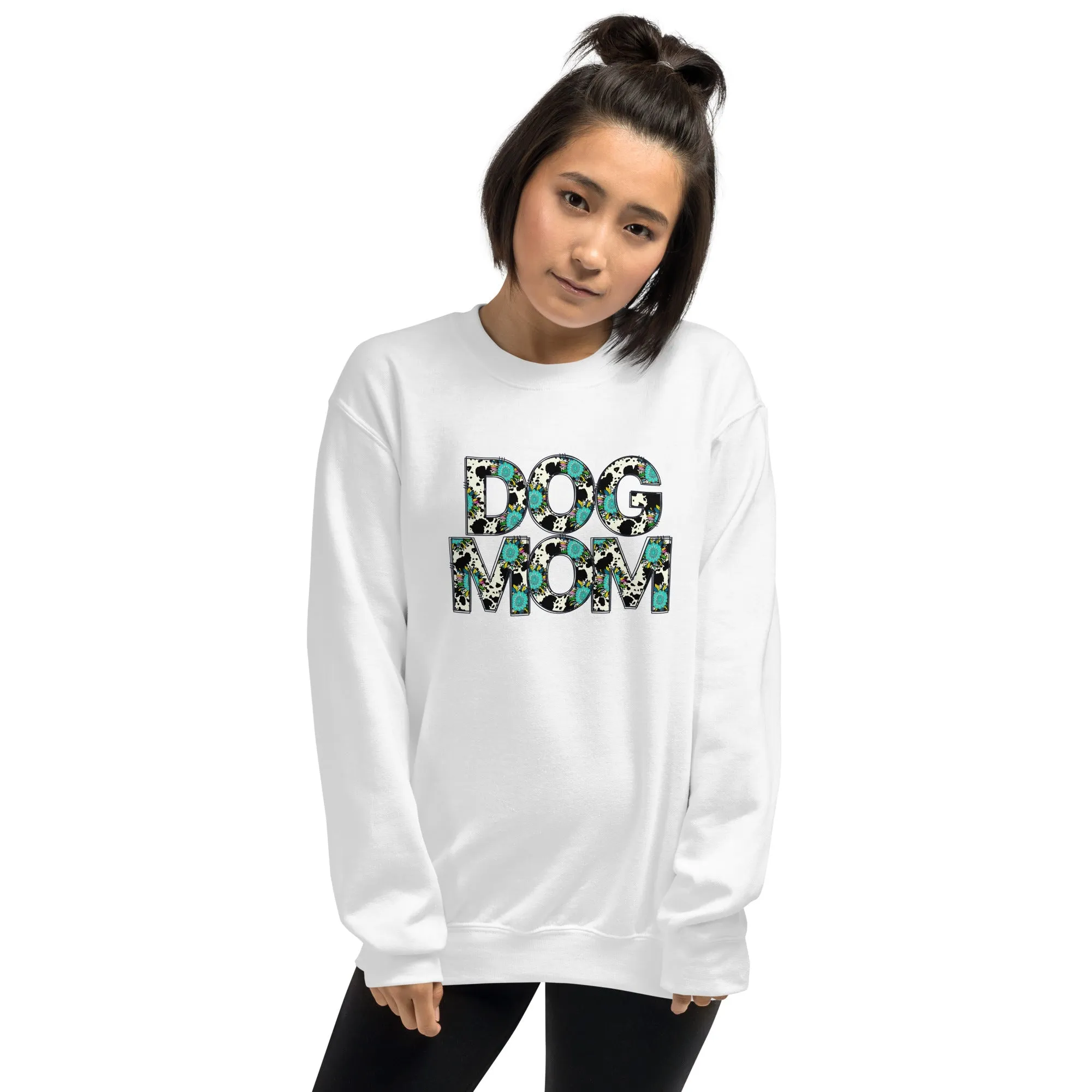 Dog Mom Teal Sunflower Sweatshirt