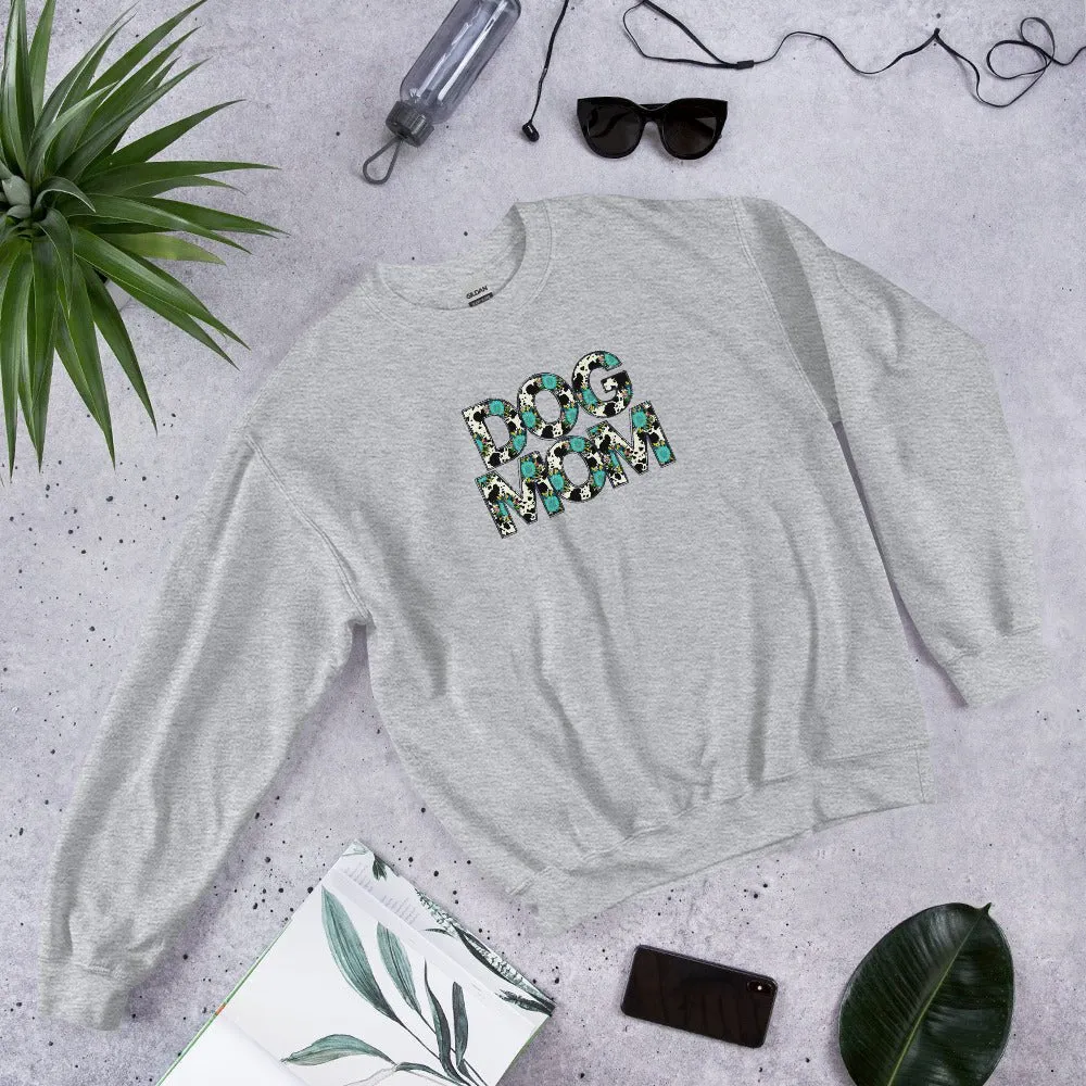 Dog Mom Teal Sunflower Sweatshirt