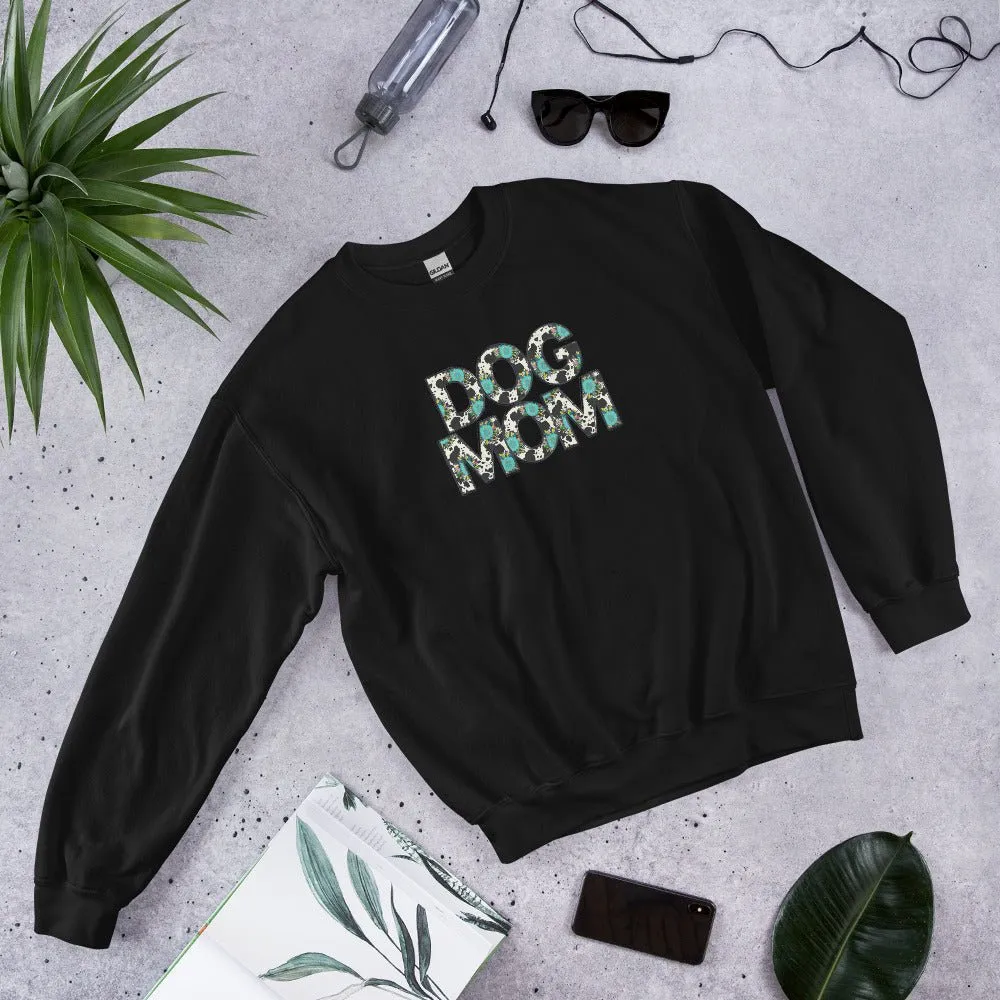 Dog Mom Teal Sunflower Sweatshirt
