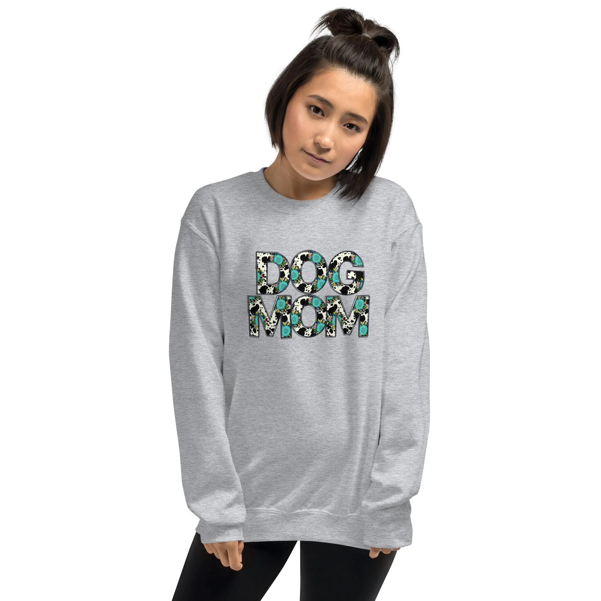 Dog Mom Teal Sunflower Sweatshirt