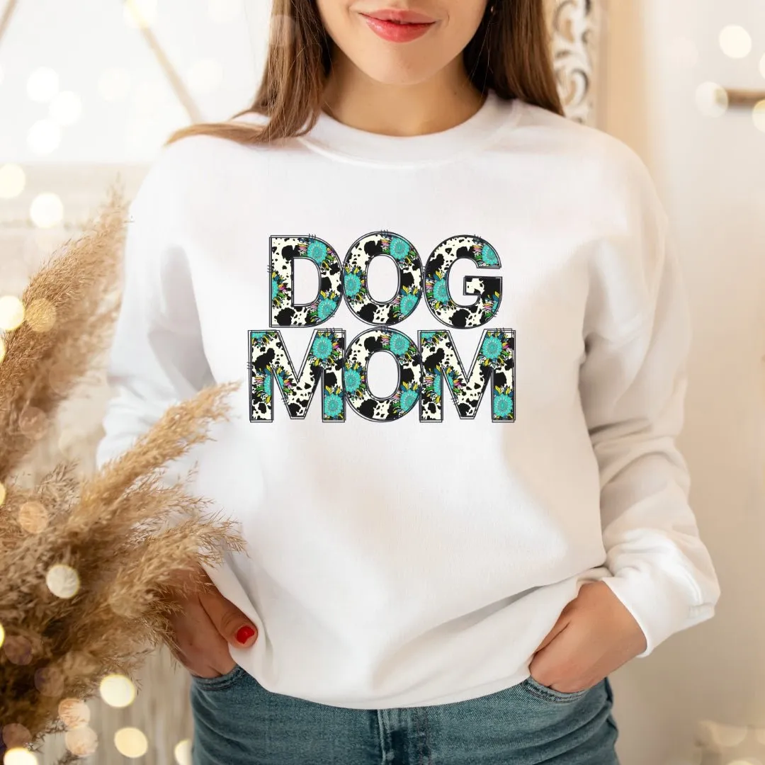 Dog Mom Teal Sunflower Sweatshirt